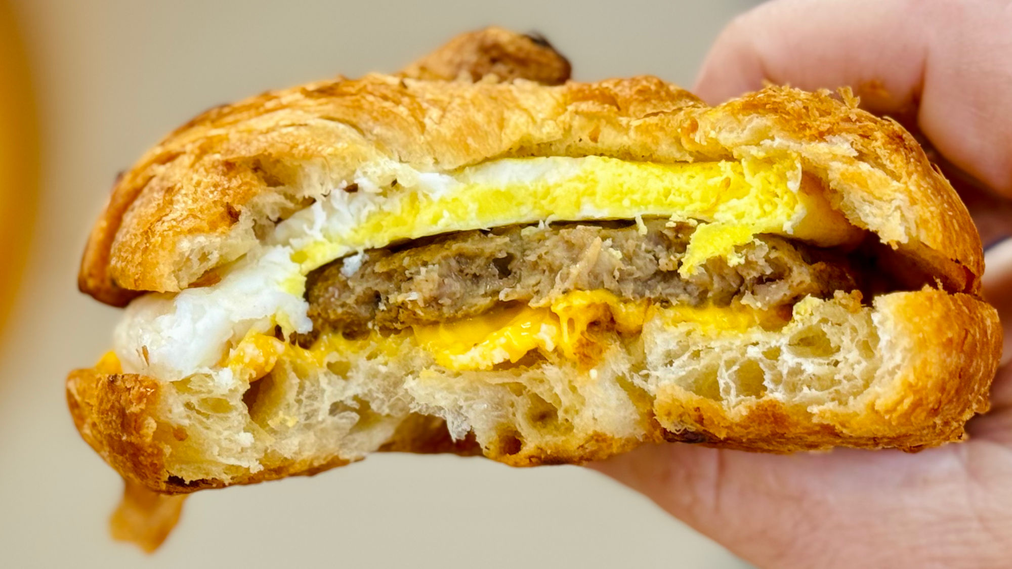 Dunkin' Croissant with Sausage Egg & Cheese