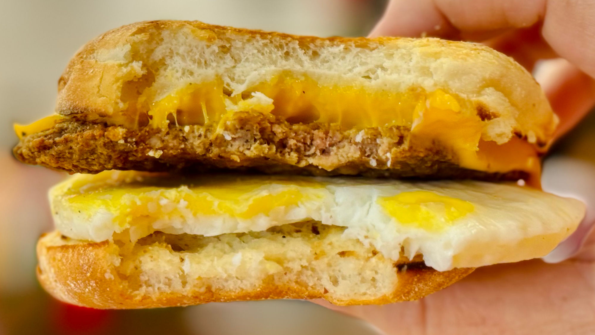 Dunkin' English Muffin with Turkey Sausage Egg & Cheese