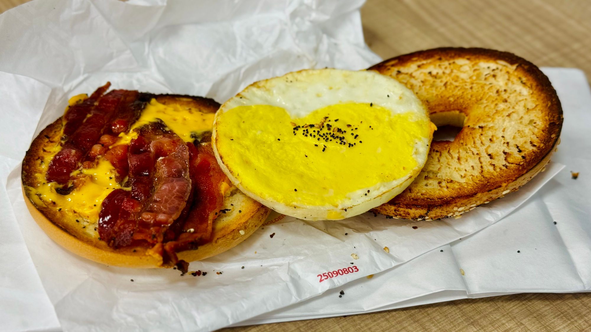 Dunkin' with Everything Bagel Bacon Egg & Cheese