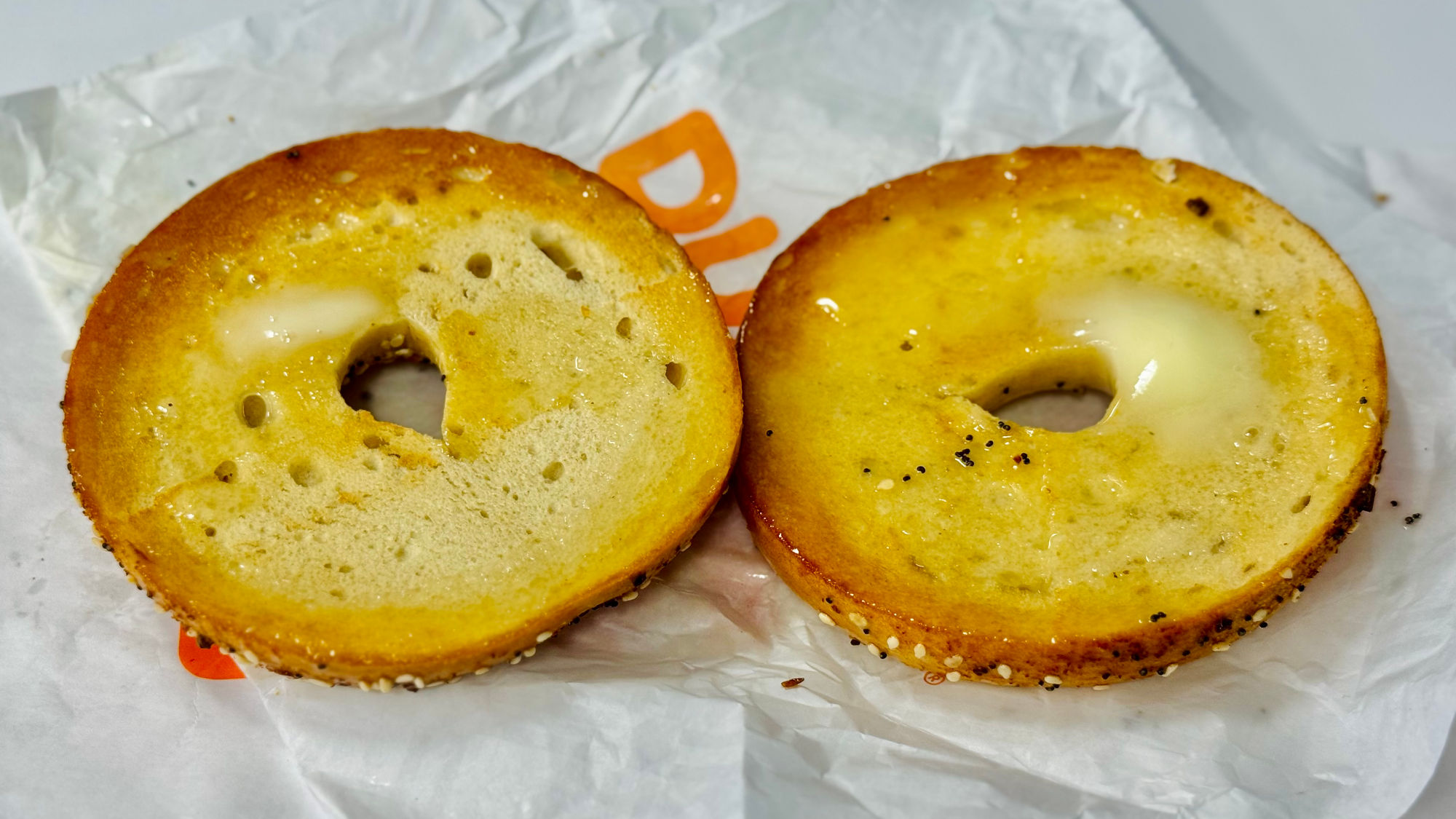 Dunkin Everything Bagel with Butter