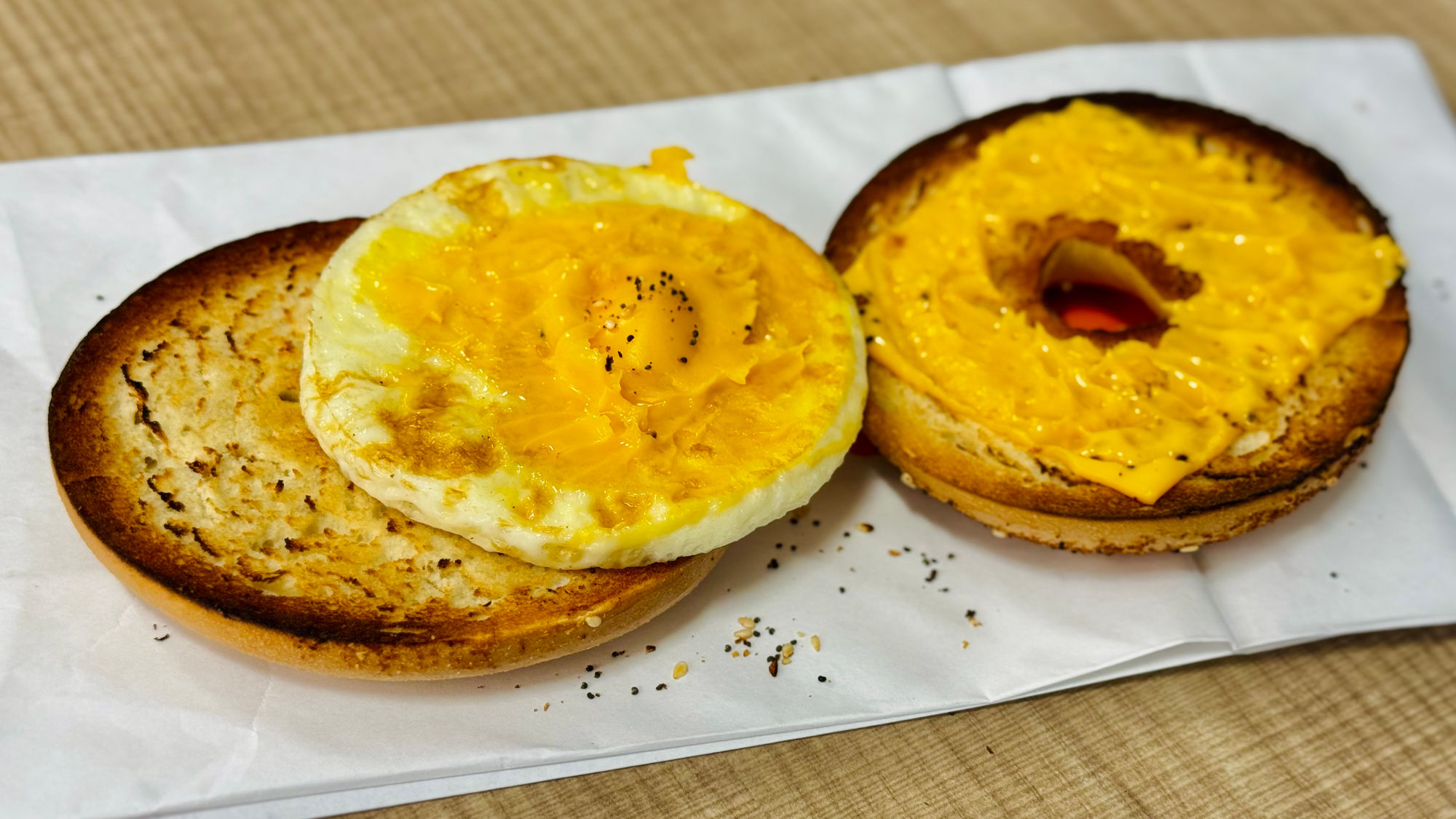 Dunkin' Everything Bagel with Egg & Cheese