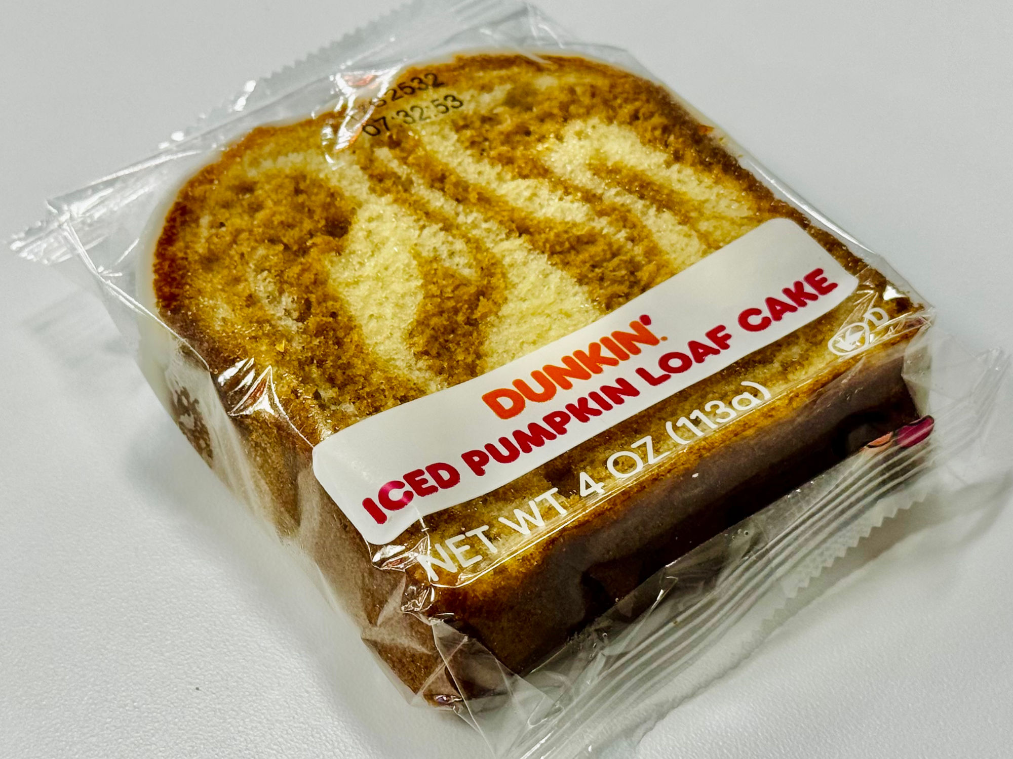 Dunkin' Iced Pumpkin Loaf Cake