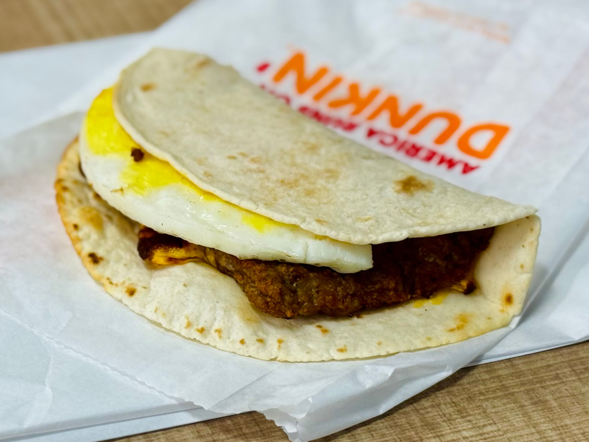 Dunkin' Turkey Sausage Egg & Cheese Wake-Up Wrap