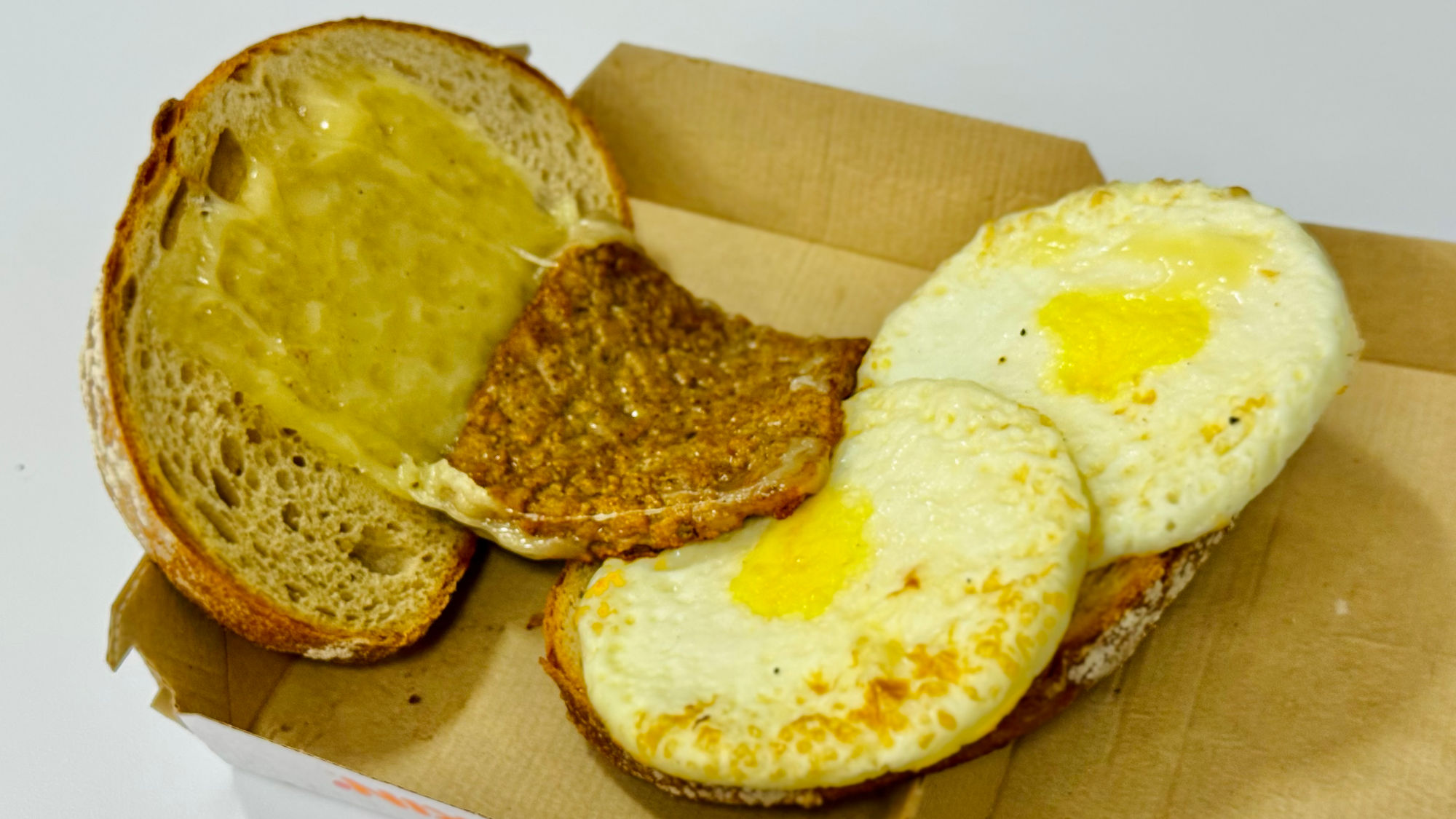 Dunkin' Turkey Sausage Sourdough Breakfast Sandwich