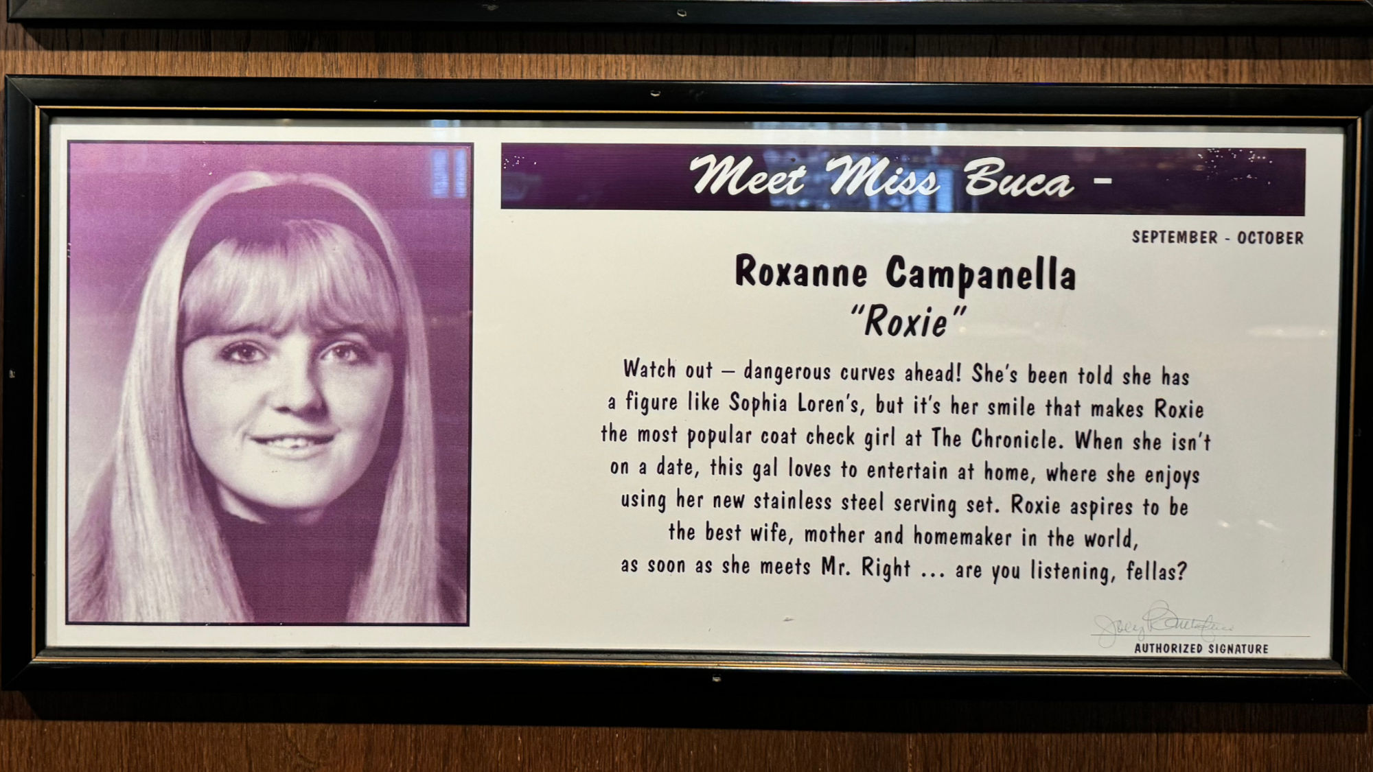 Meet Miss Buca Roxanne Campanella