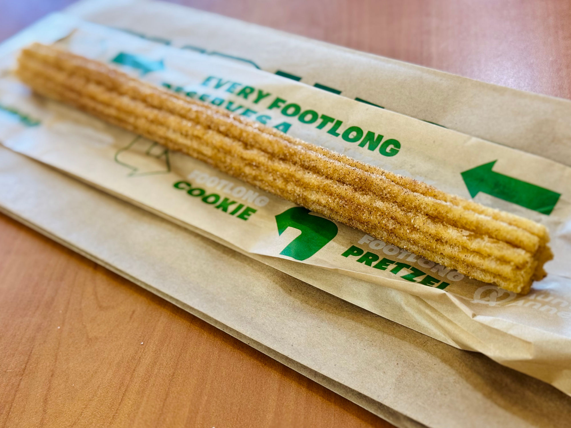 Cinnabon Footlong Churro Subway Cinnabon Footlong Churro