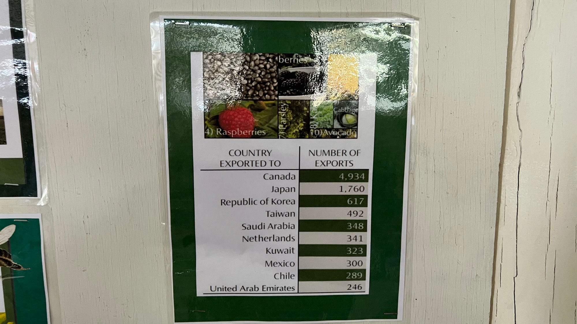 Barnyard Number of Exports