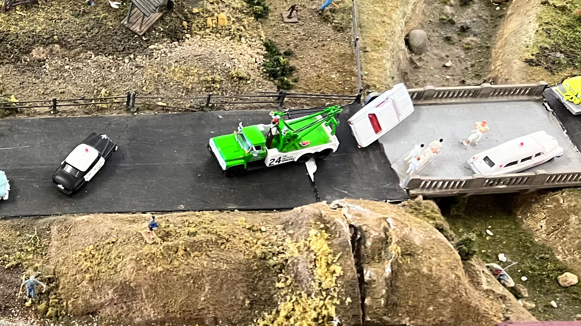 Model Railroad Car Accident