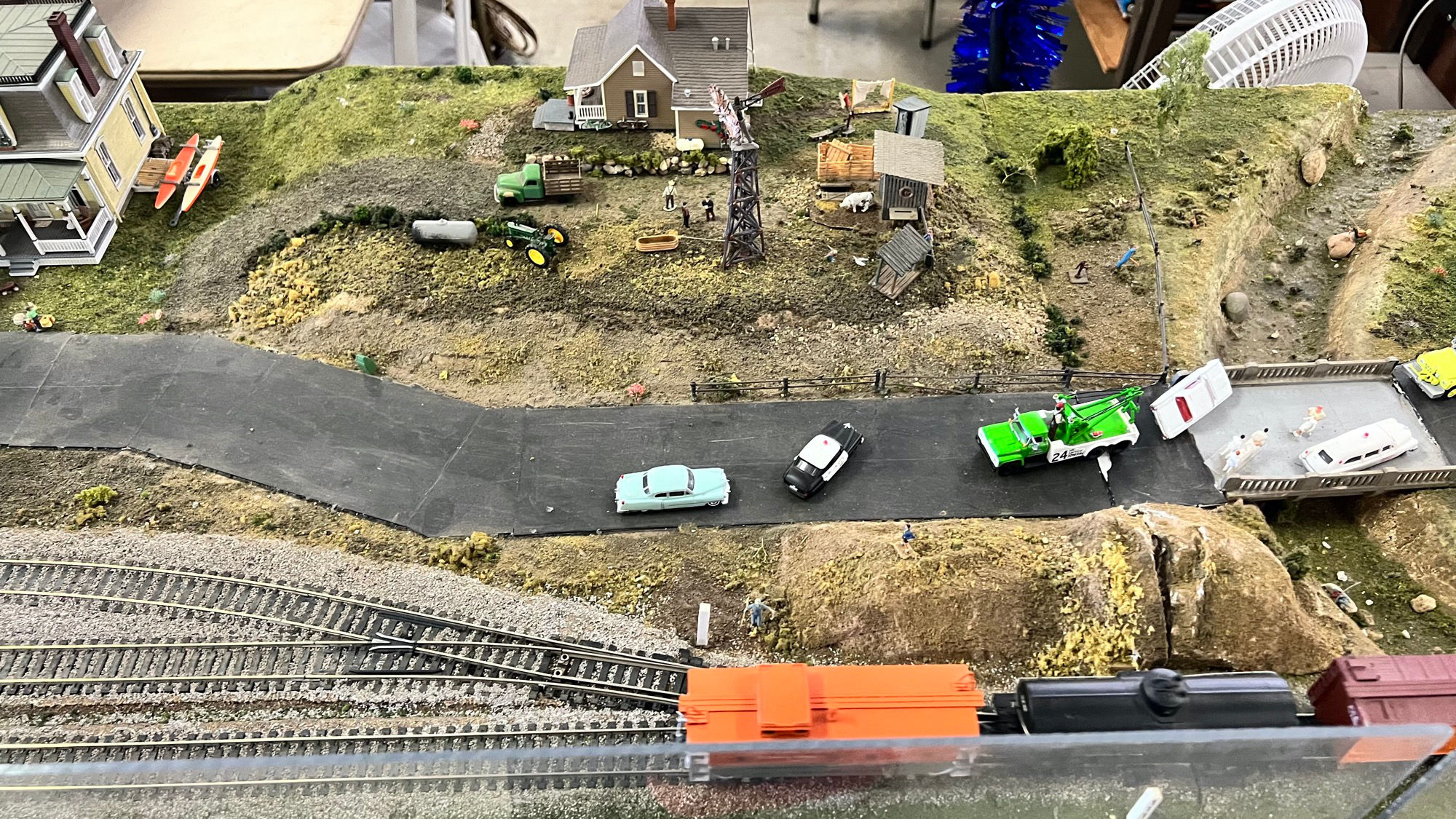 Model Railroad Car Accident