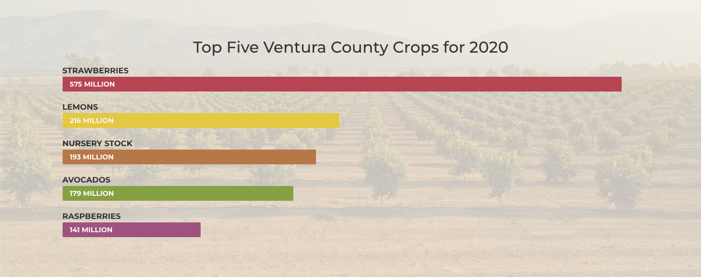 Top five Ventura County Crops 2020