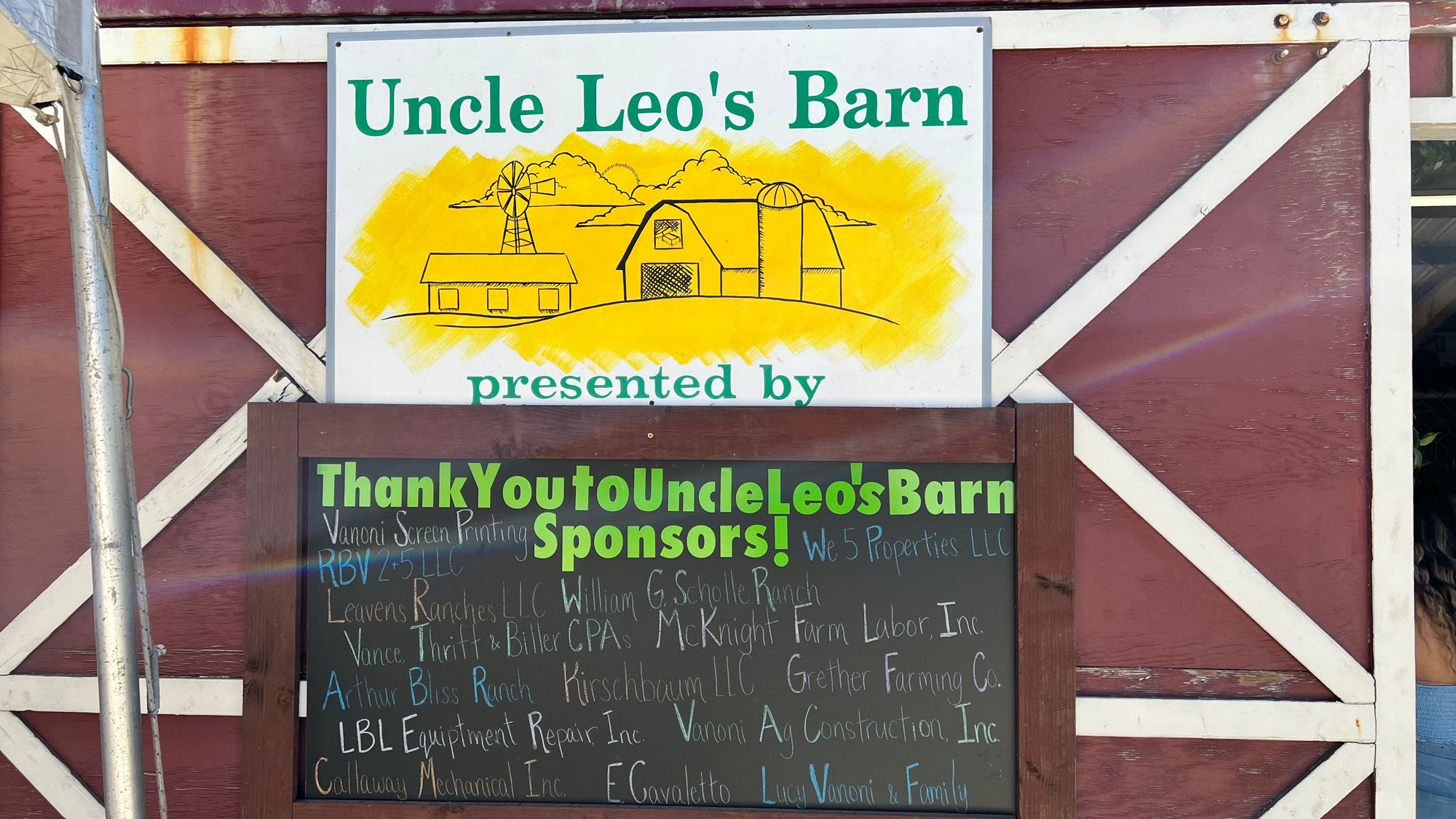 Uncle Leo's Barn Sponsors