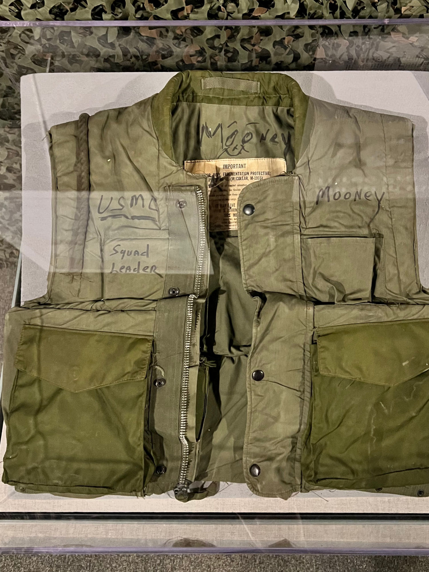 Cpl. John Howard Mooney Flak Vest