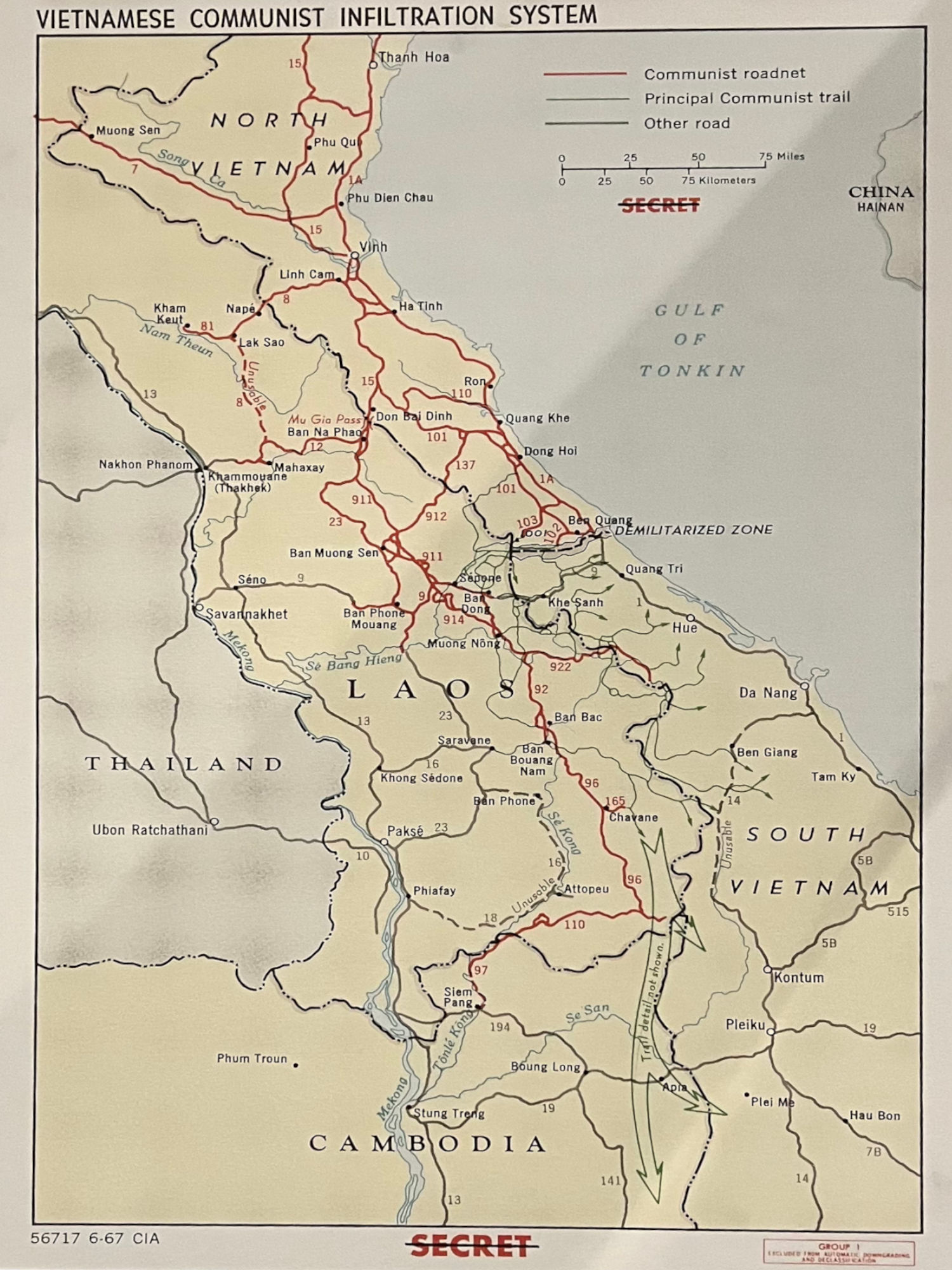 Map The Ho Chi Minh Trail