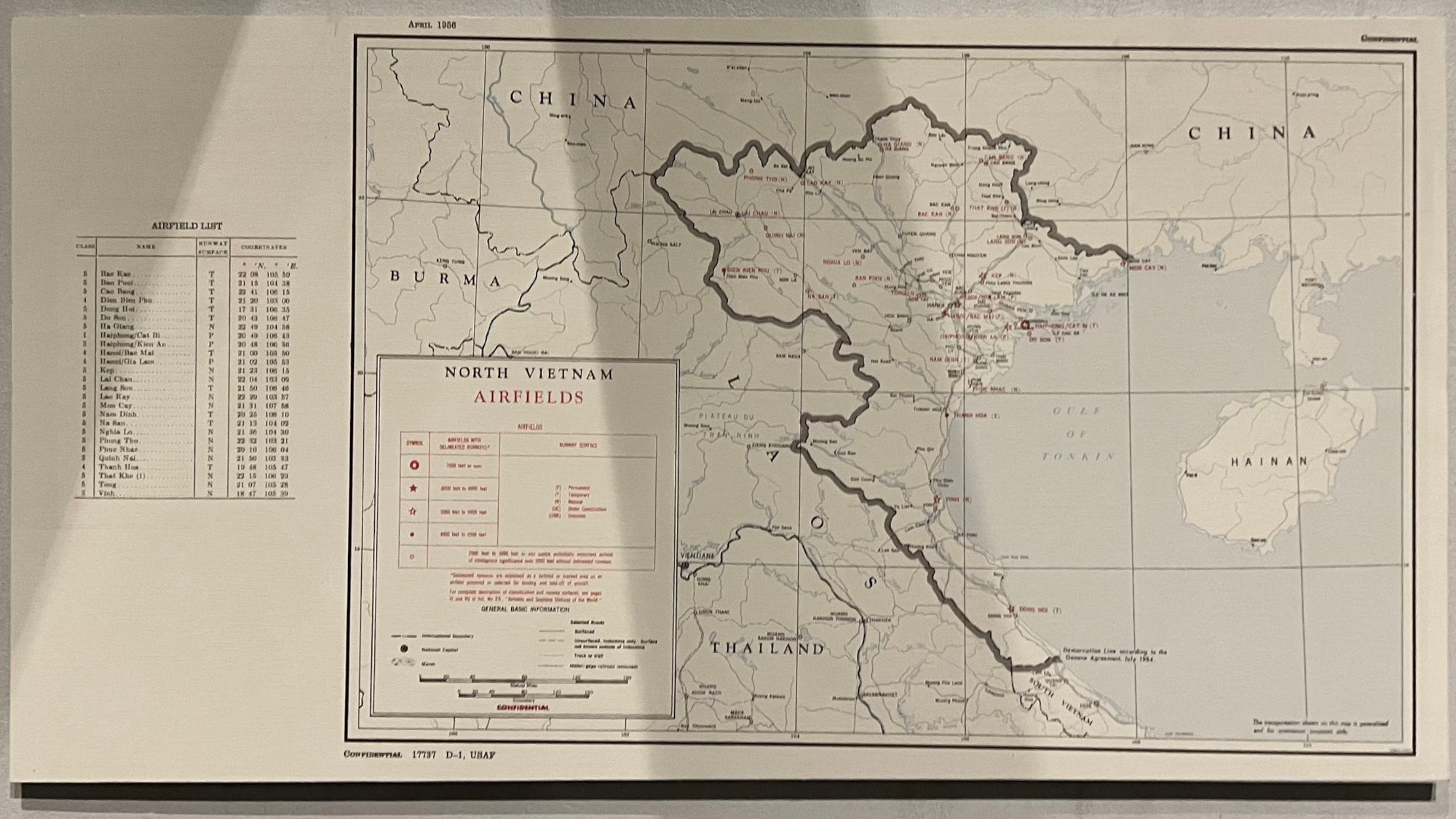 North Vietnam Airfields Map