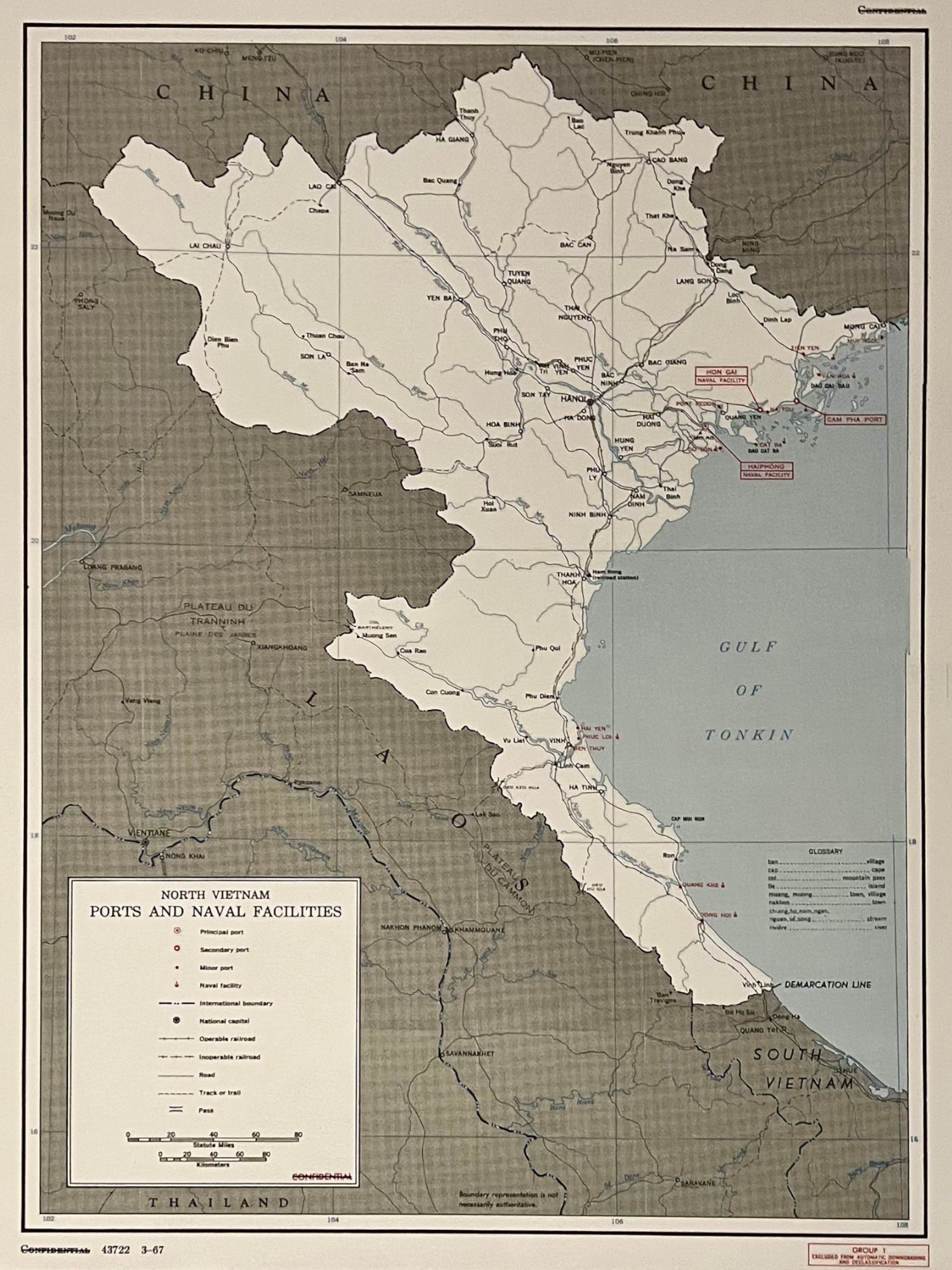 North Vietnam Ports and Naval Facilities Map