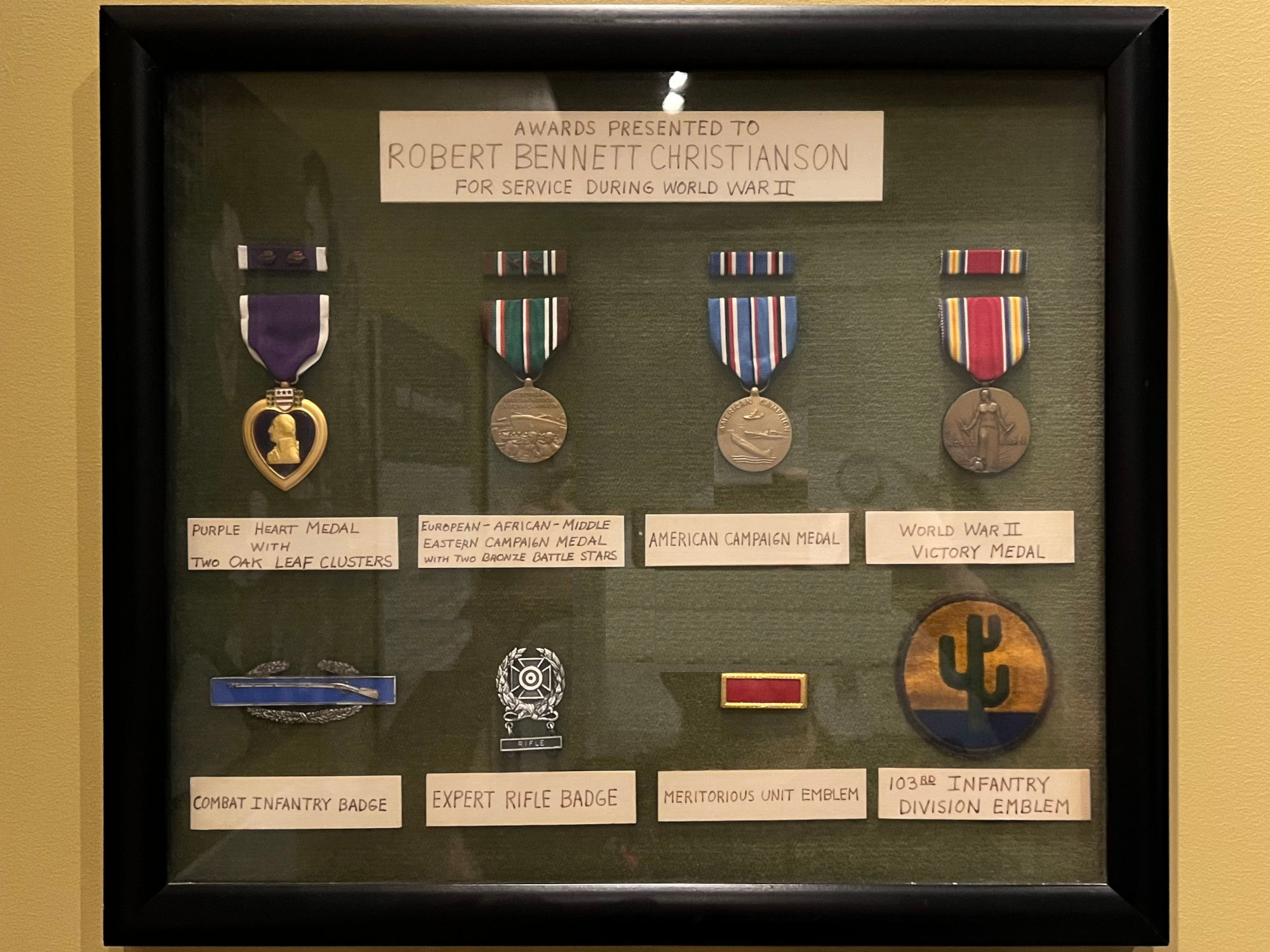 Robert Christianson Service Medals