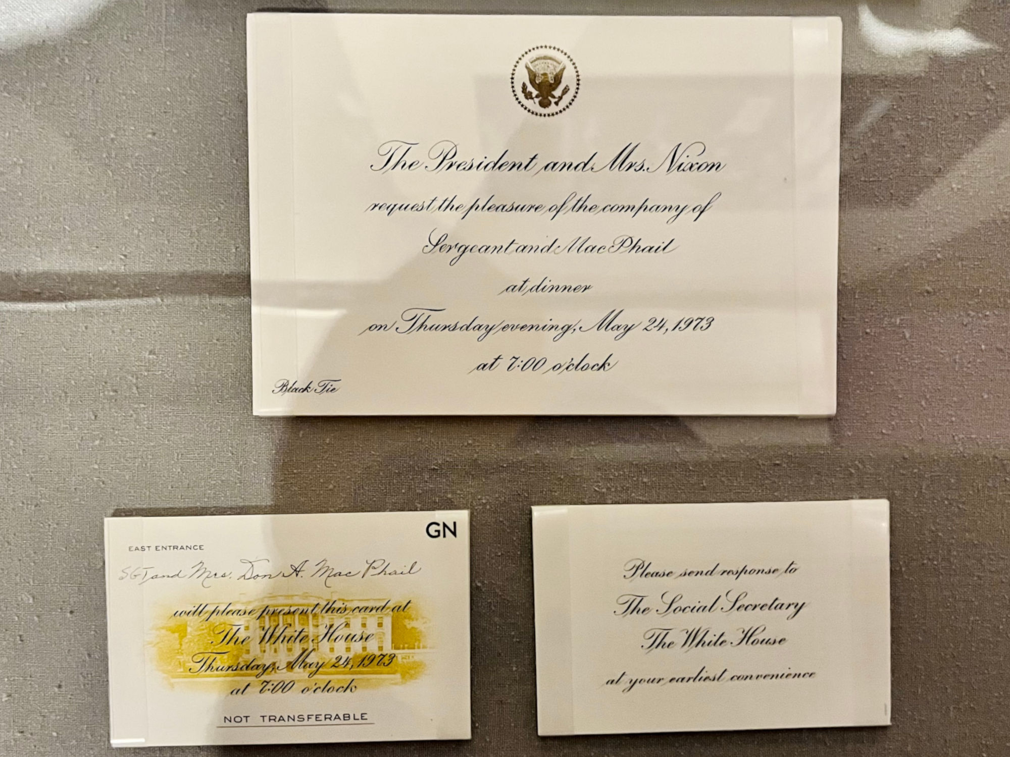 White House POW Dinner Invitation