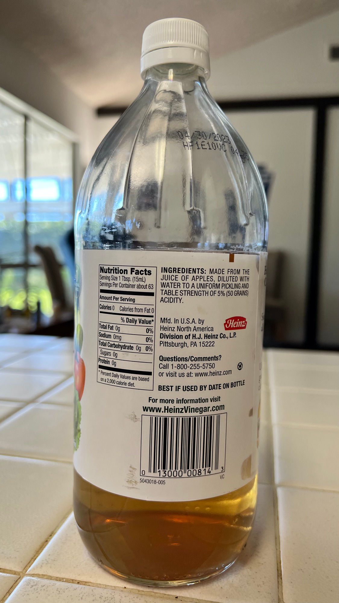 Apple Cider Vinegar Heinz Nutrition Facts