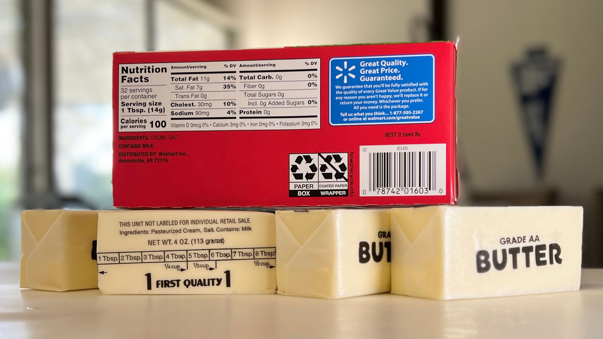 Butter Great Value Nutrition Facts