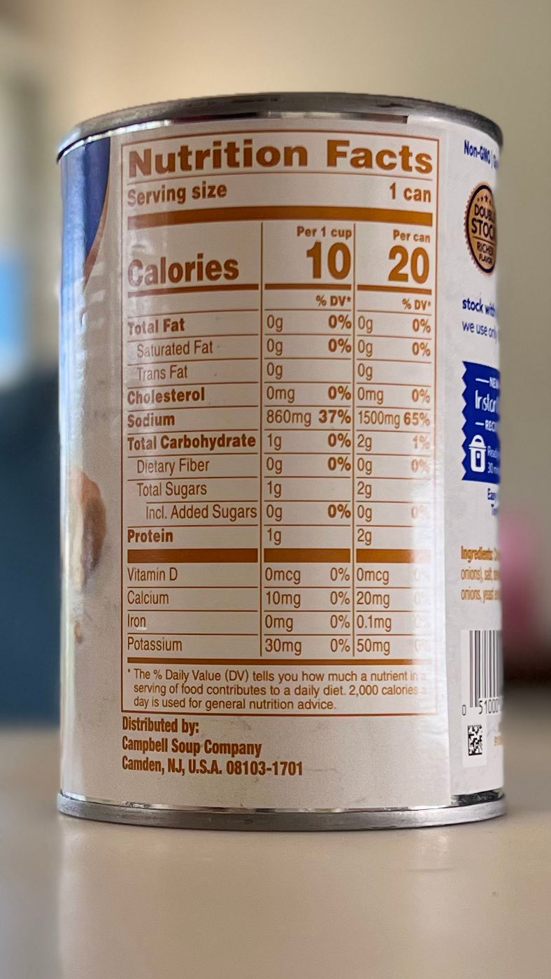 Swanson Nutrition Facts Chicken Broth Swanson Nutrition Facts