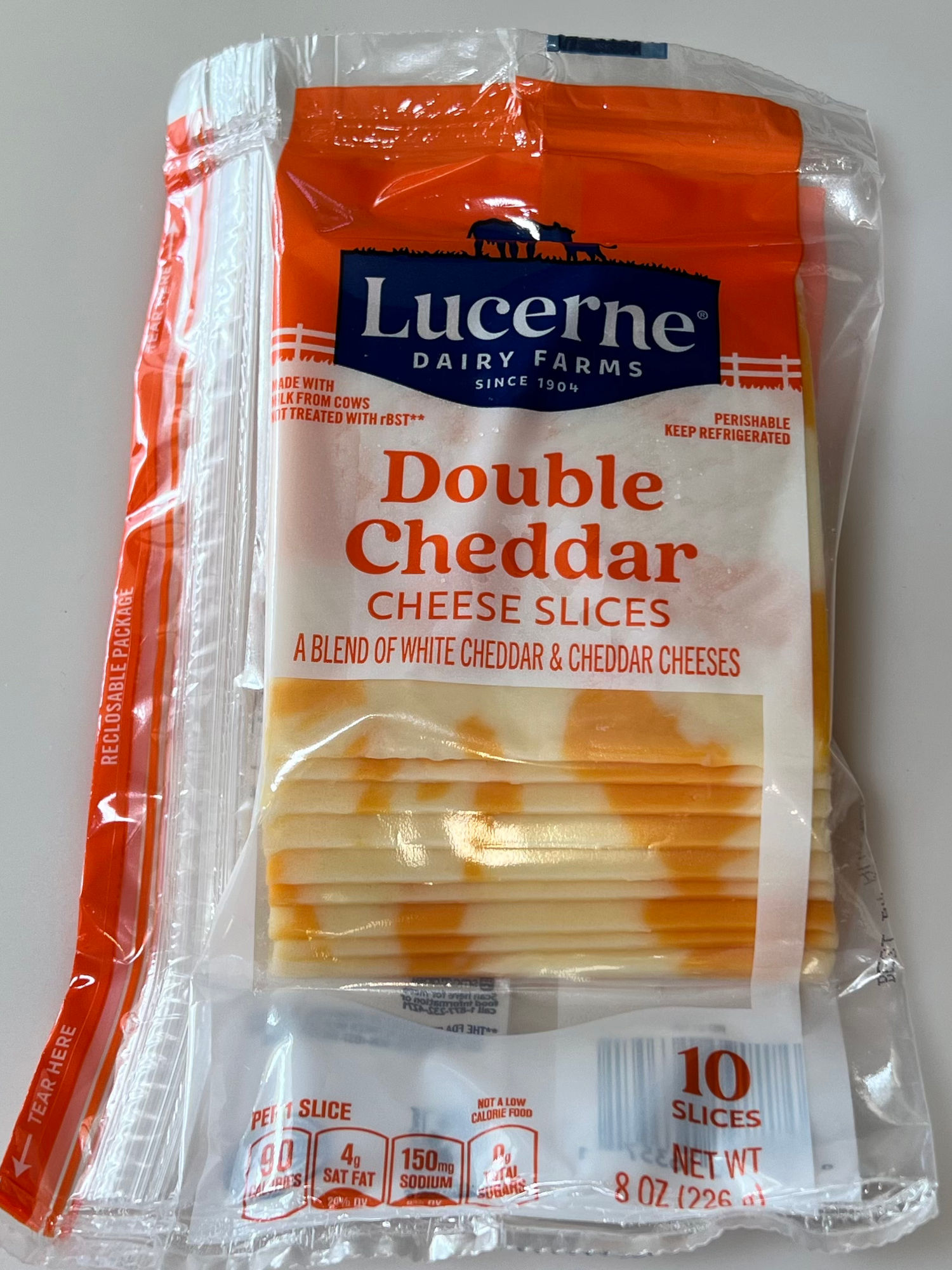 Double Cheddar Lucerne Cheese Slices