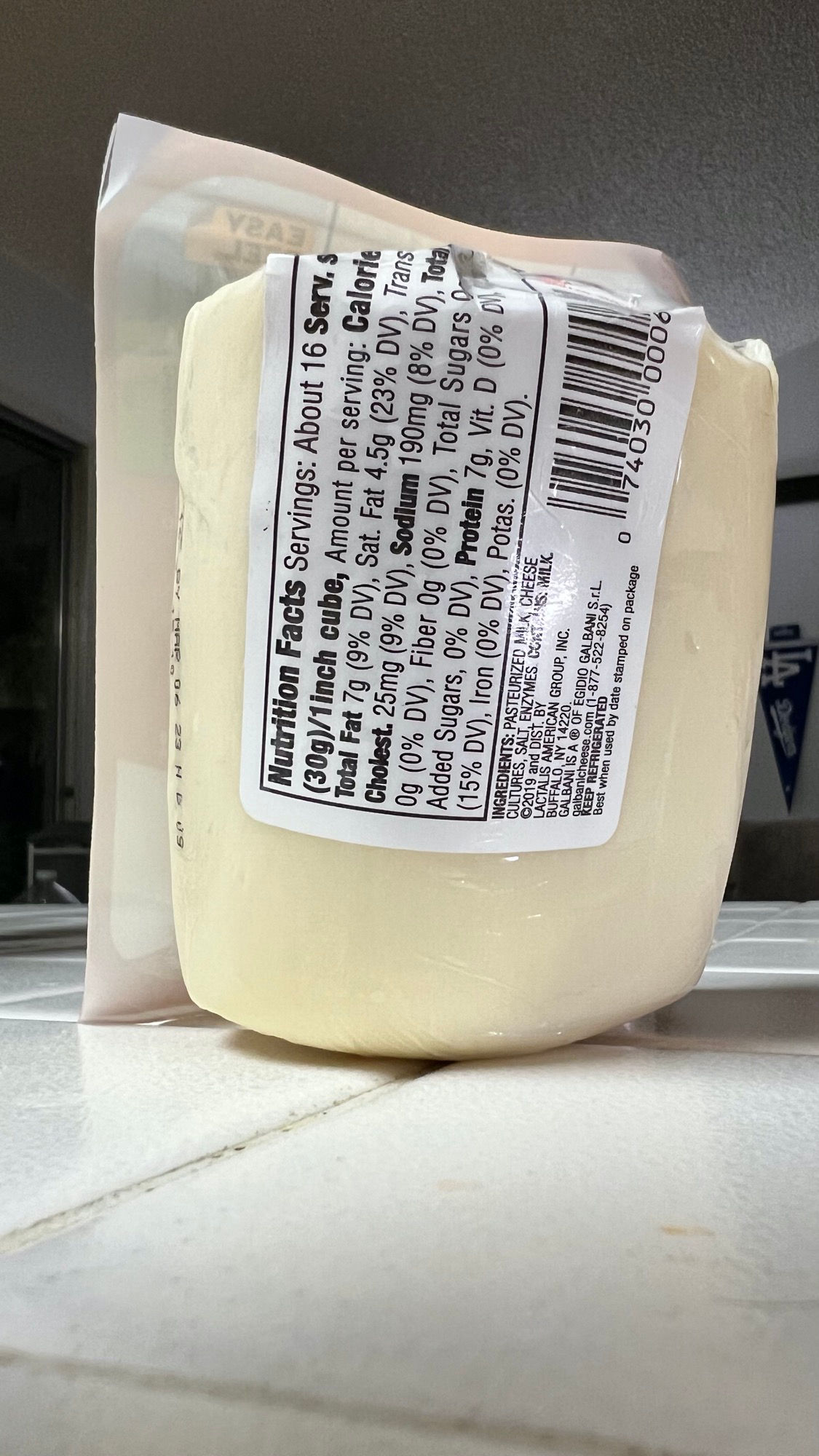 Galbani Mozzarella Cheese Label