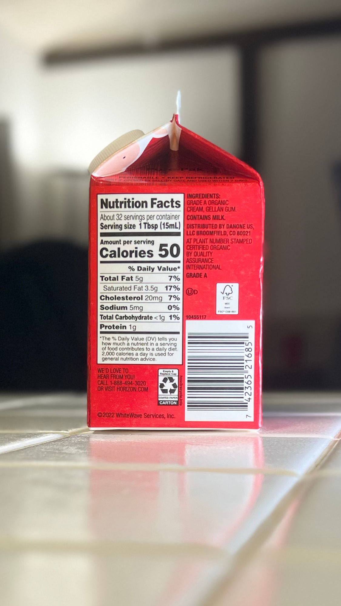 Horizon HWC Nutrition Facts