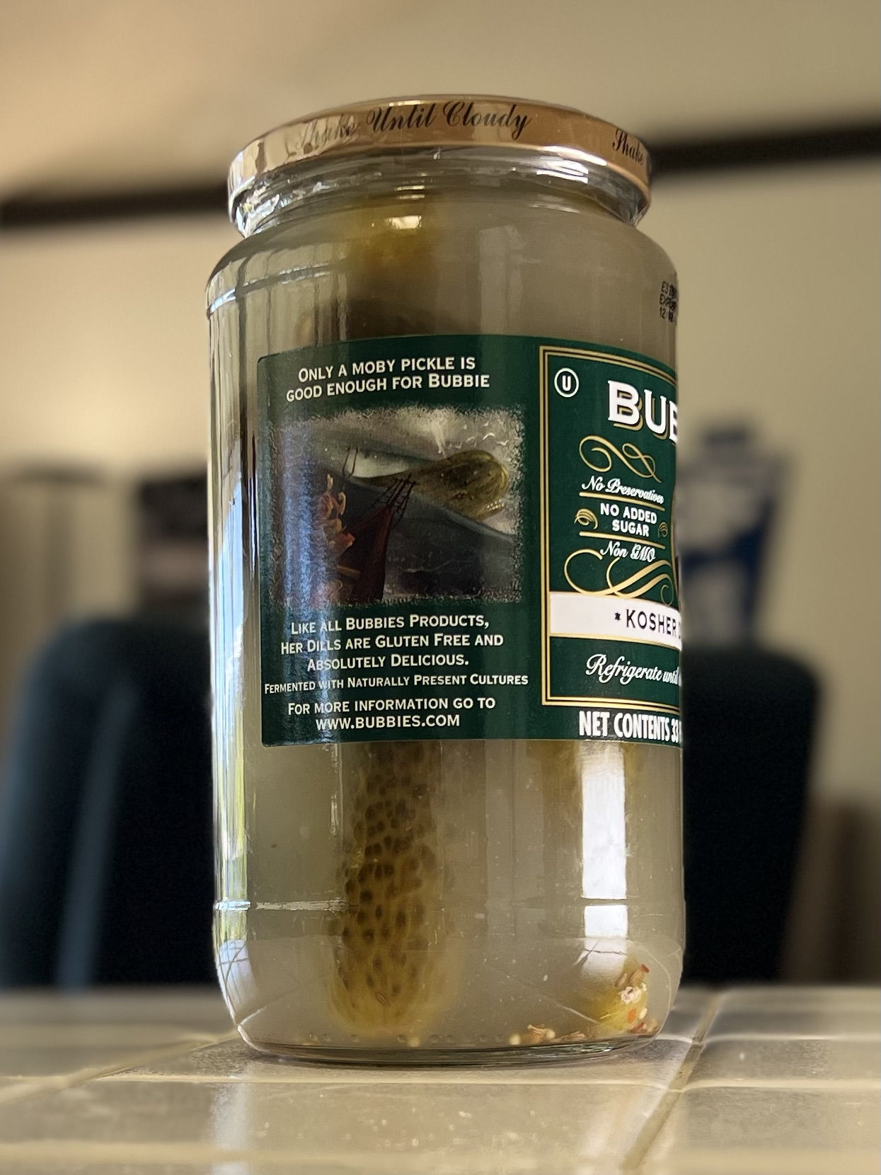 Kosher Dill Pickles Bubbies Moby