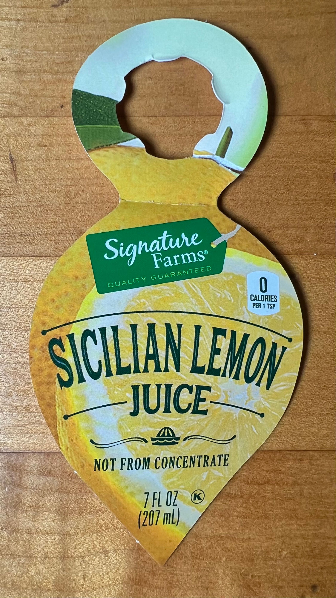 Lemon Juice Sicilian Label