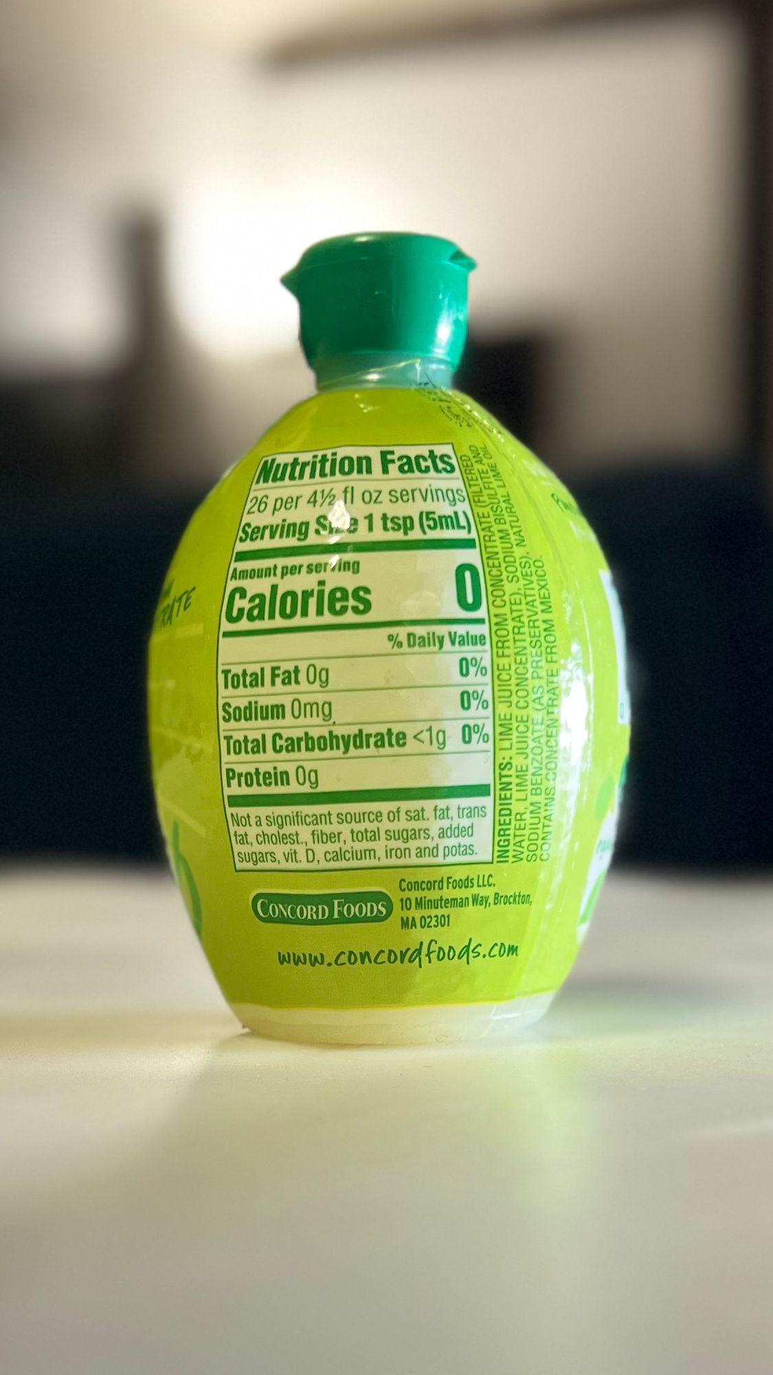 Lime Juice Nutrition Facts