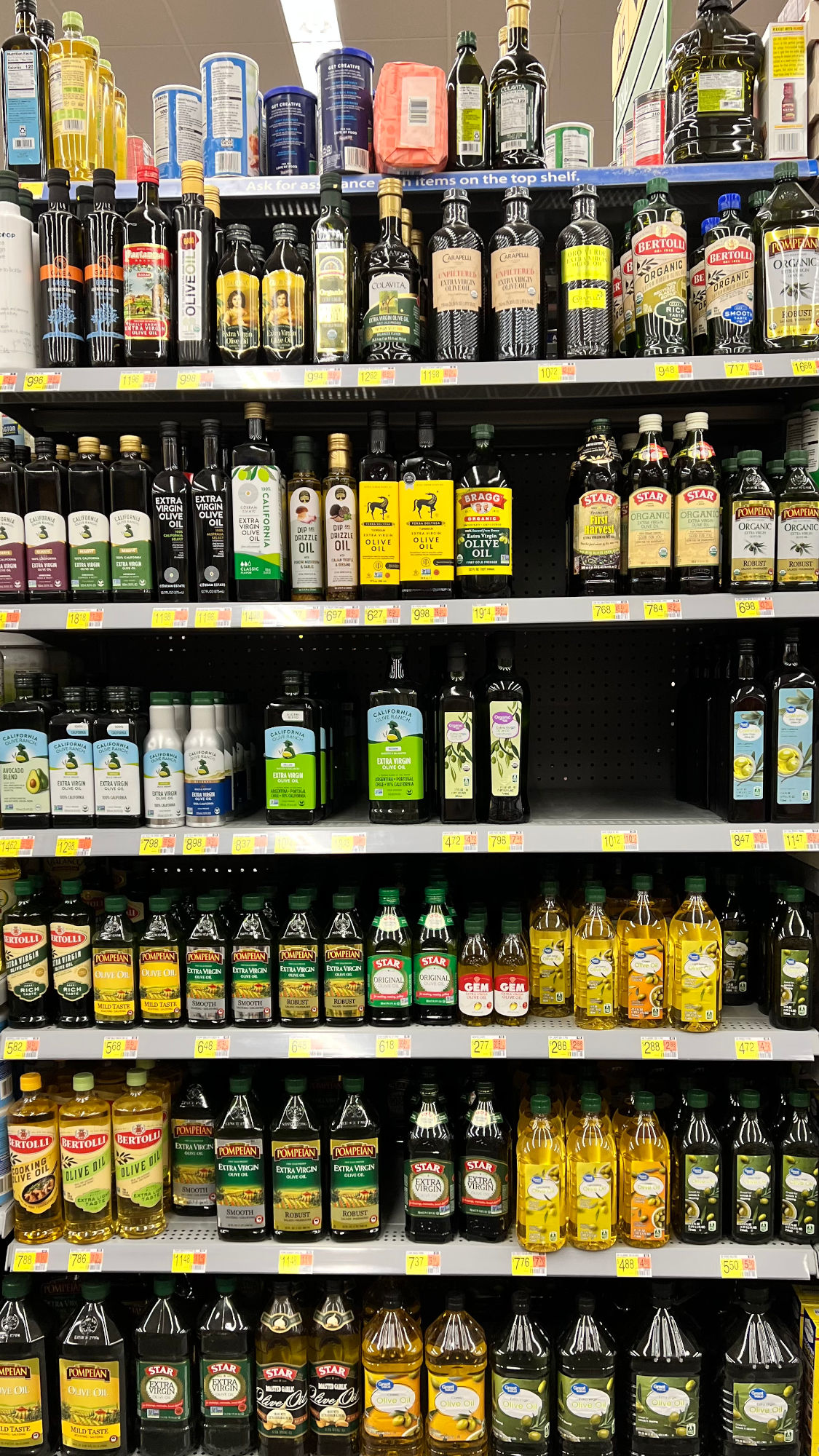Olive Oil Brands at Walmart
