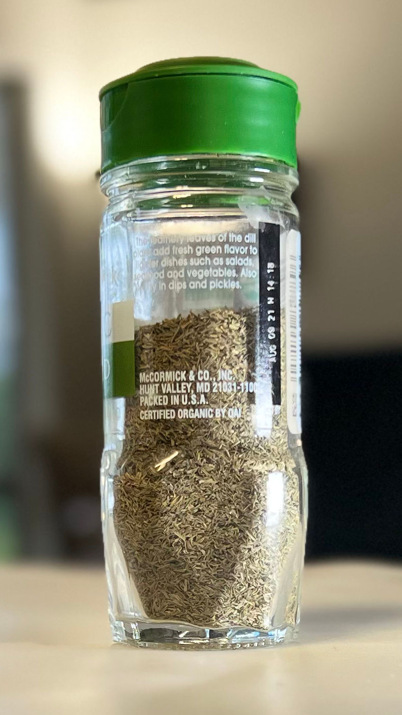 McCormick Fresh Flavor Organic Dill Weed McCormick Fresh Flavor