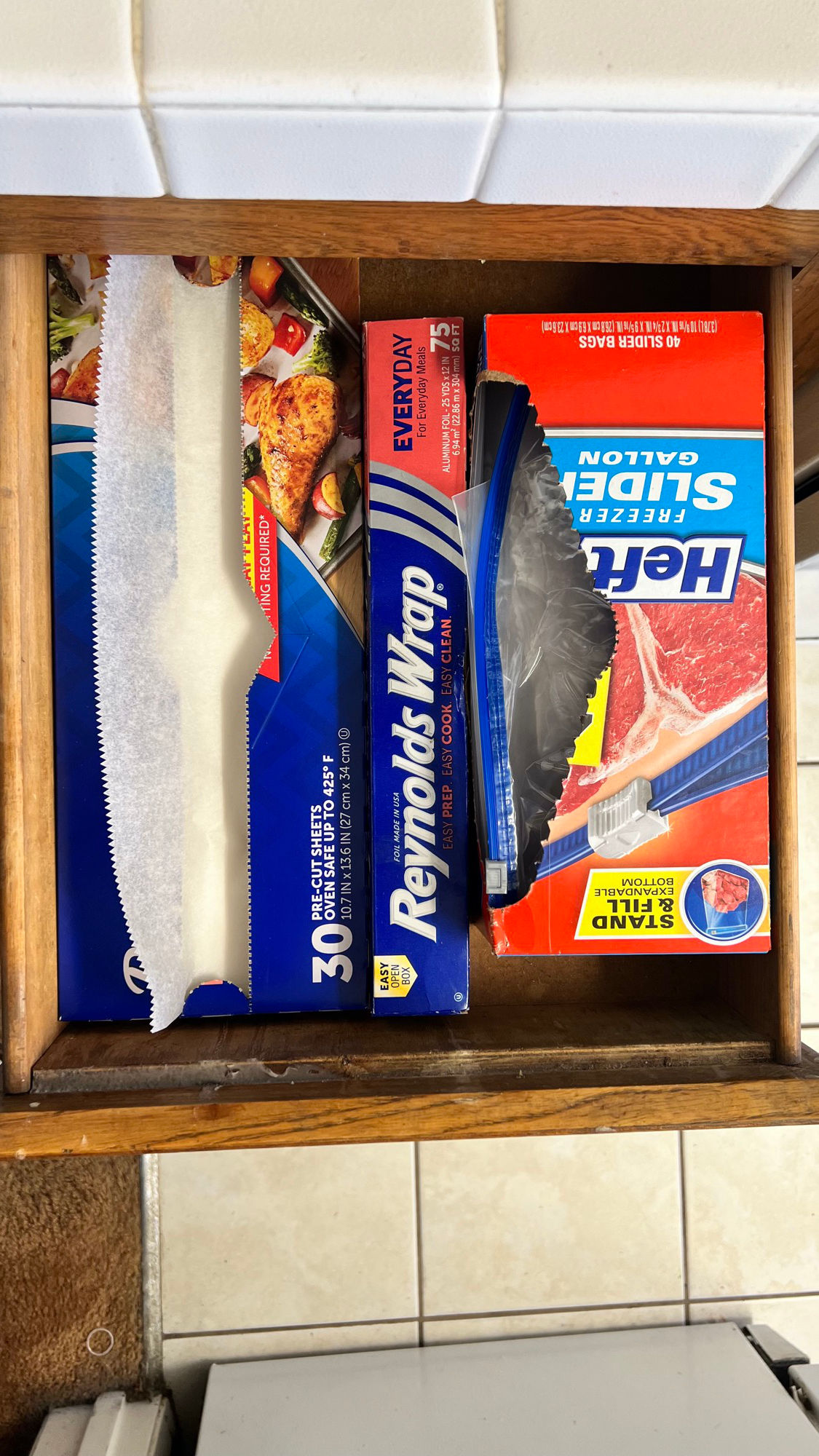 Parchment Paper in the drawer