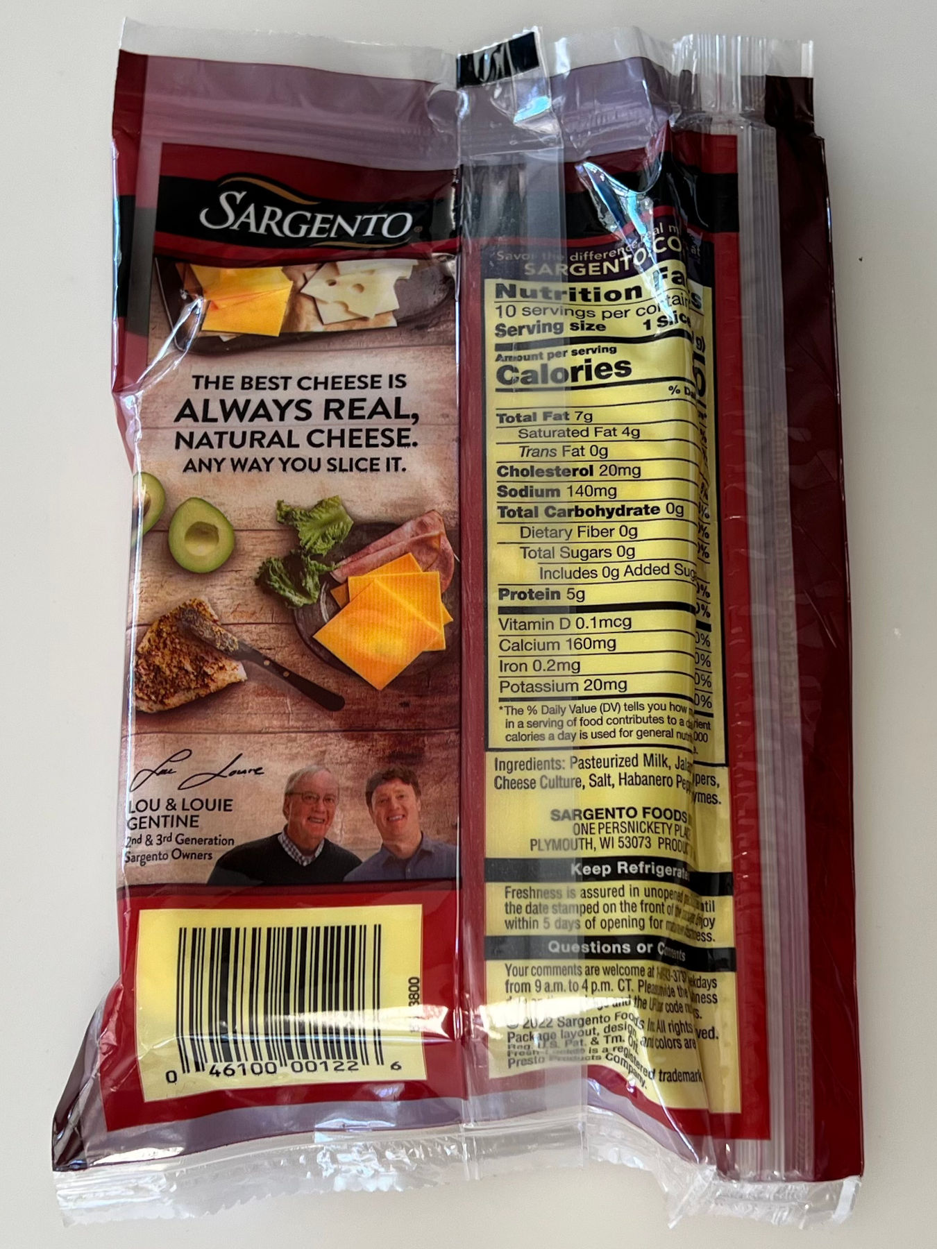 Pepper Jack Sargento Nutrition Value