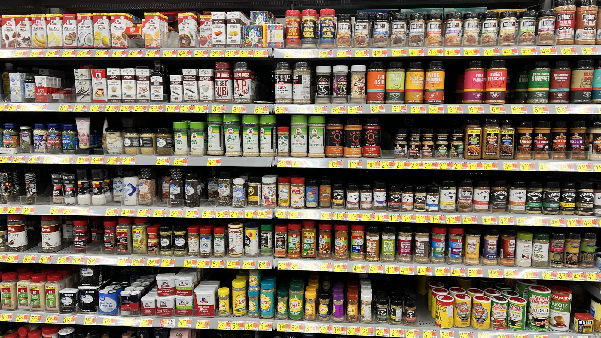 Spices at Walmart