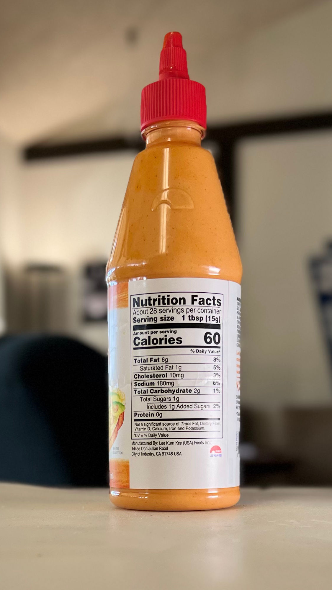 Sriracha Mayo Lee Kum Kee Nutrition Facts