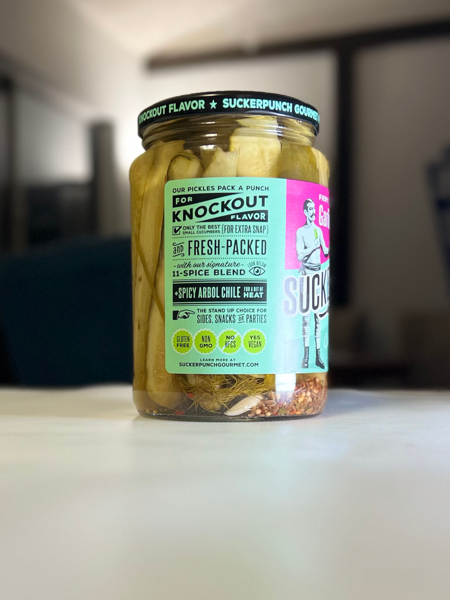 SuckerPunch Garlic Dill Spears Knockout Flavor