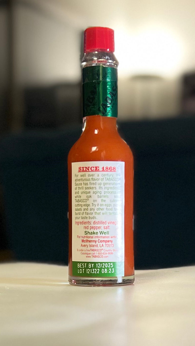 Tabasco Brand Pepper Sauce Since 1868