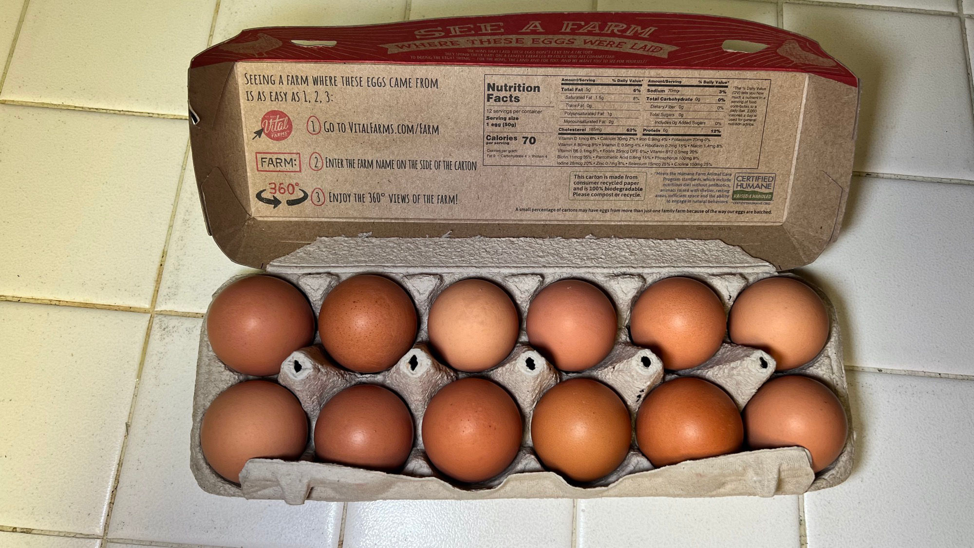 Vital Farms Eggs Nutrition Facts