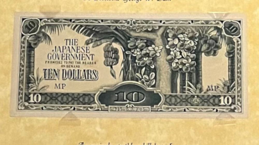 Occupation Ten Dollar Bill Japanese Occupation Ten Dollar Bill