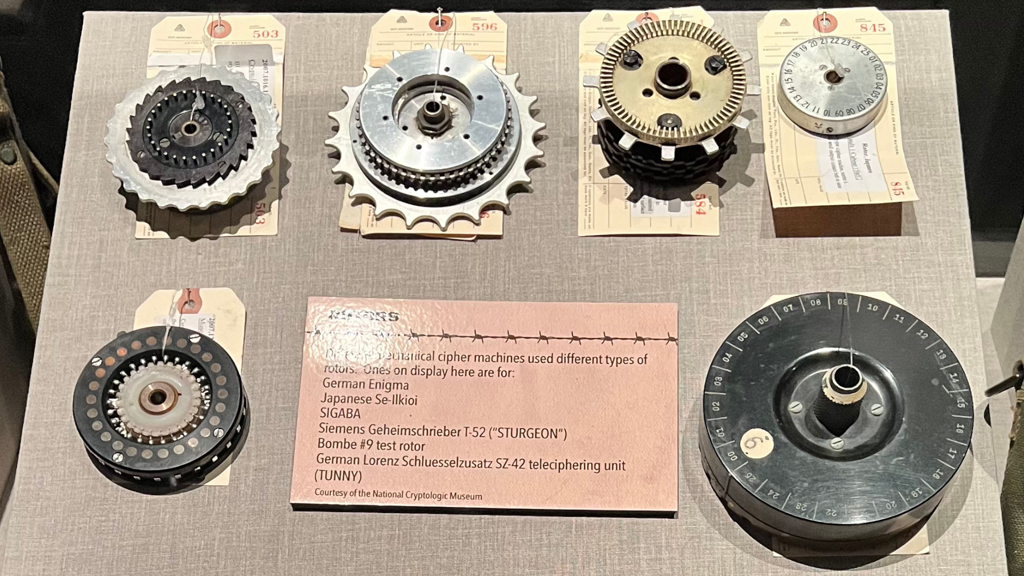 Mechanical Cipher Machines Rotors