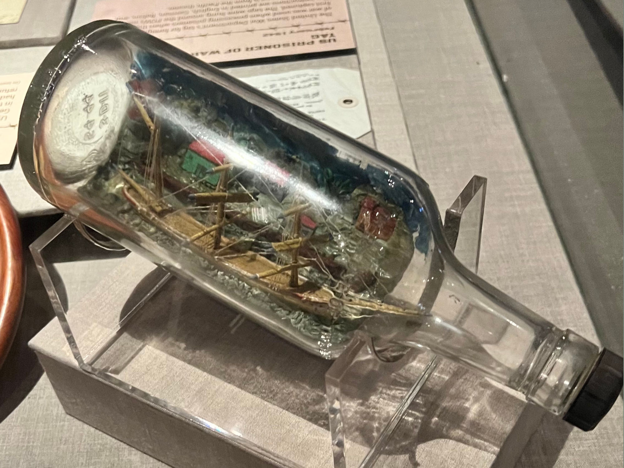 German POW Ship in a Bottle