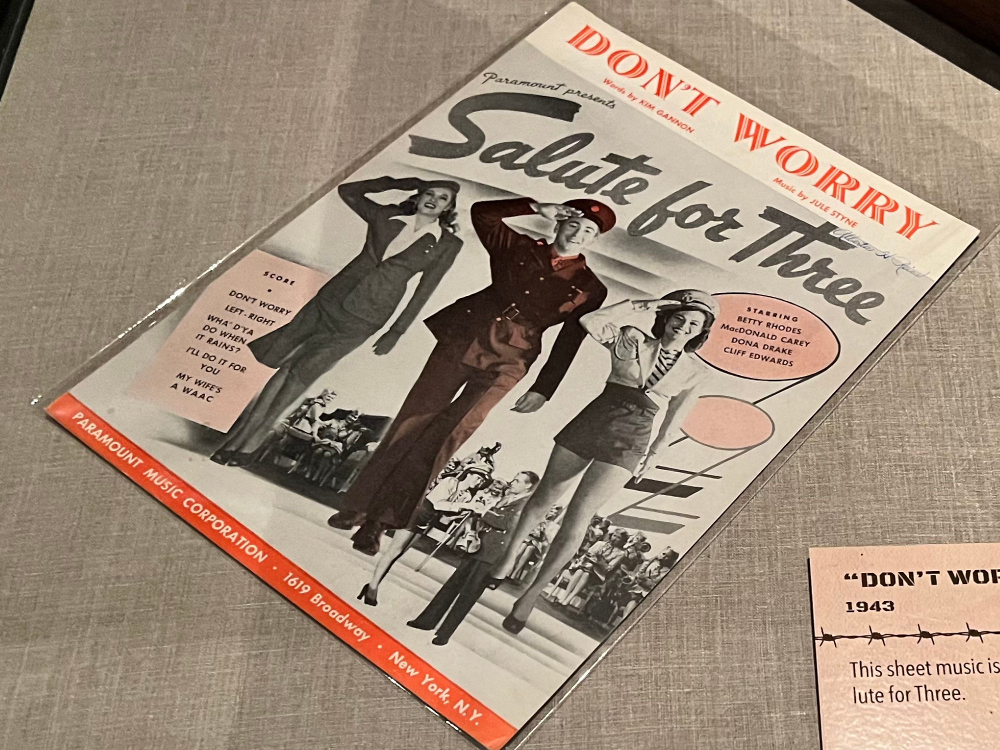 Sheet Music Salute for Three Sheet Music