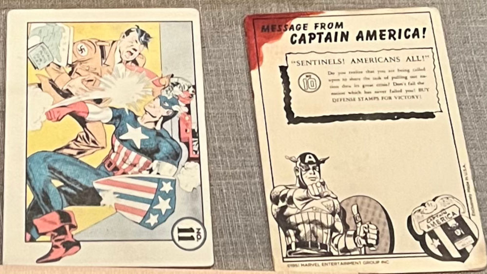 The Avengers Captain America Trading Cards