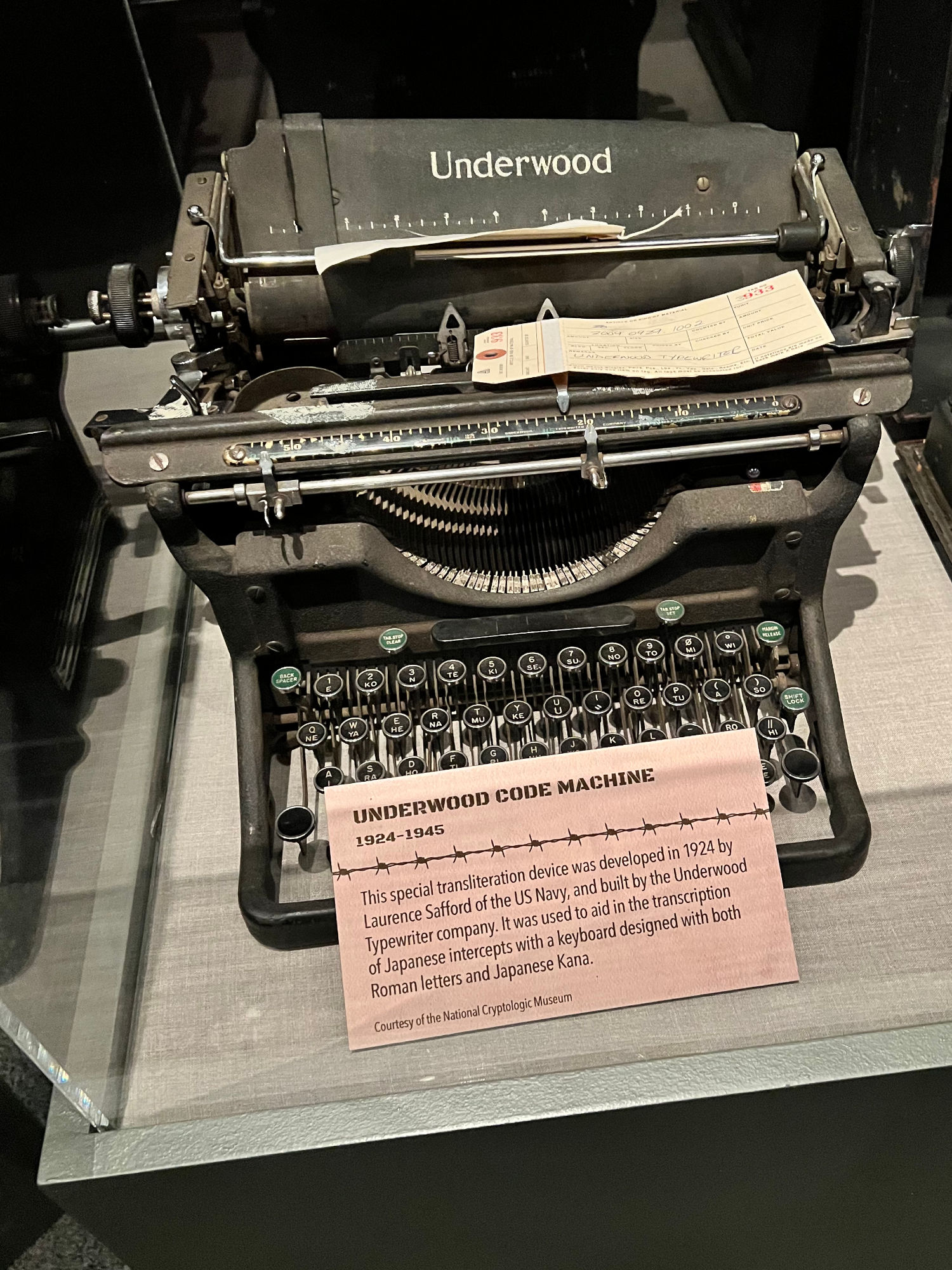 Underwood Code Machine