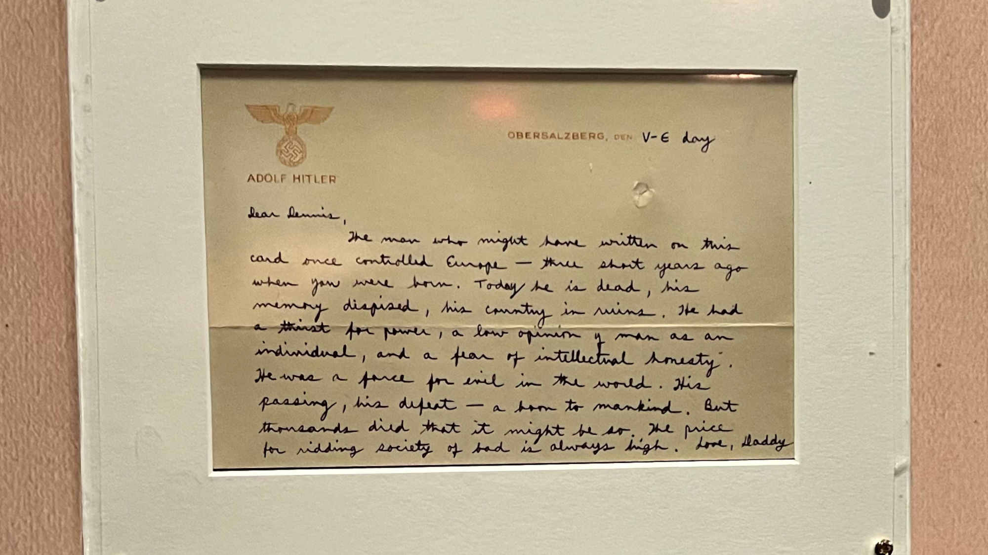 WWII Helms Letter to Son