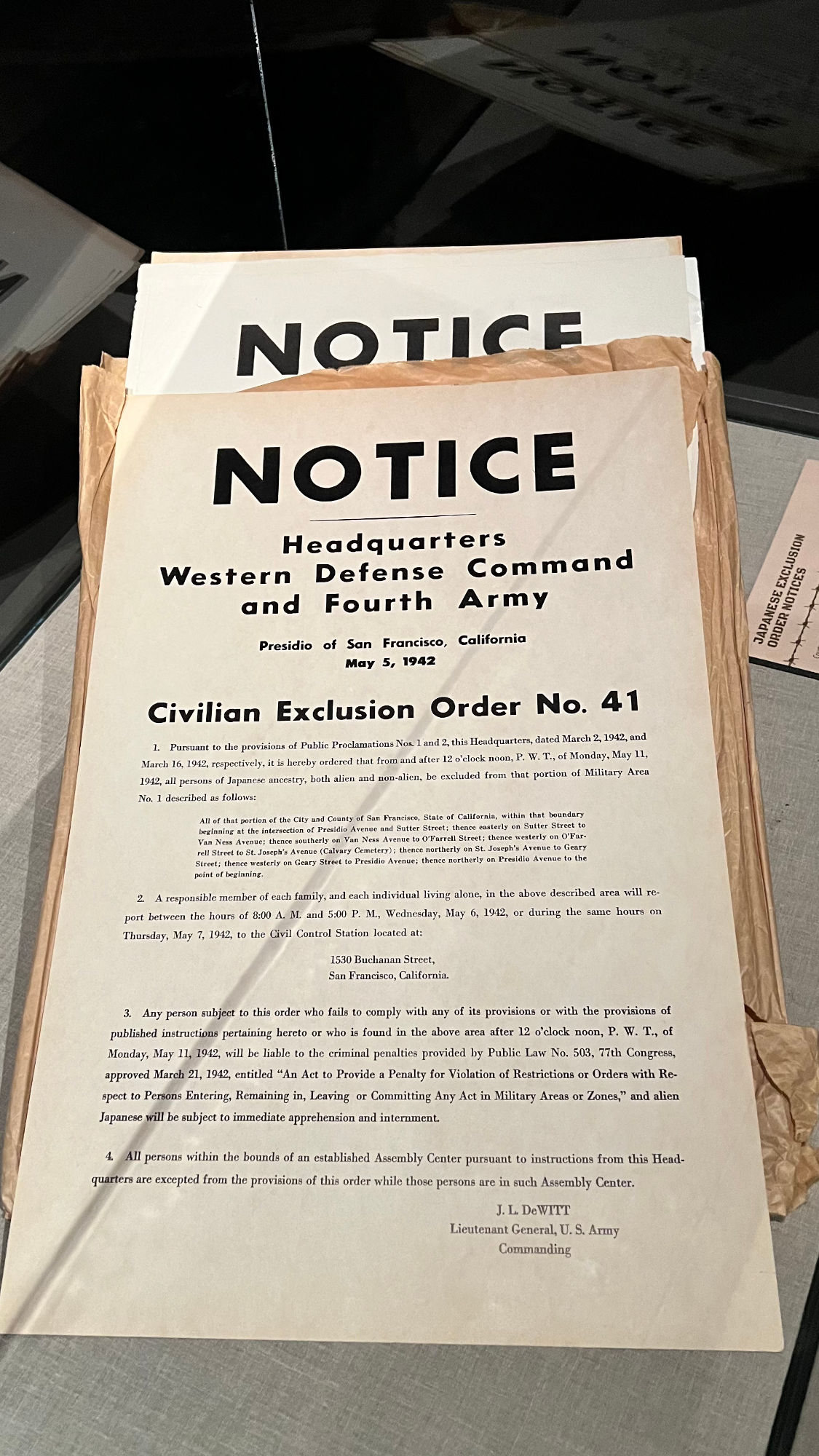 Japanese Exclusion Order WWII Japanese Exclusion Order